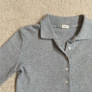 Brandy Melville Collared Crop Top